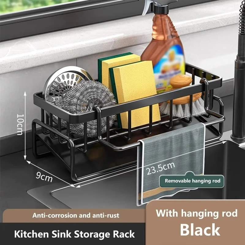 Sink Caddy with Water Draining Tray/Multifunctional Sink Sponge Detergent rack - Enkaji Households