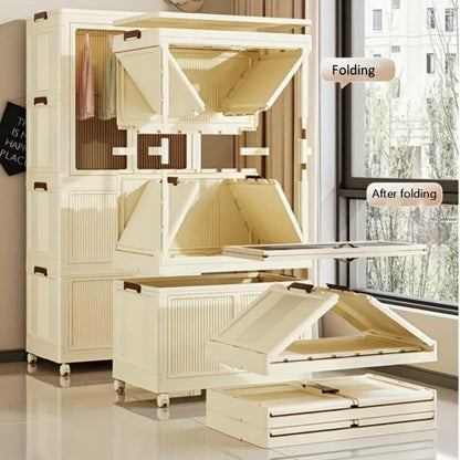 Stackable 3 Level plastic Portable Wardrobe/Closet - Enkaji Households