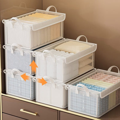 Thick transparent fabric closet organizer - Enkaji Households