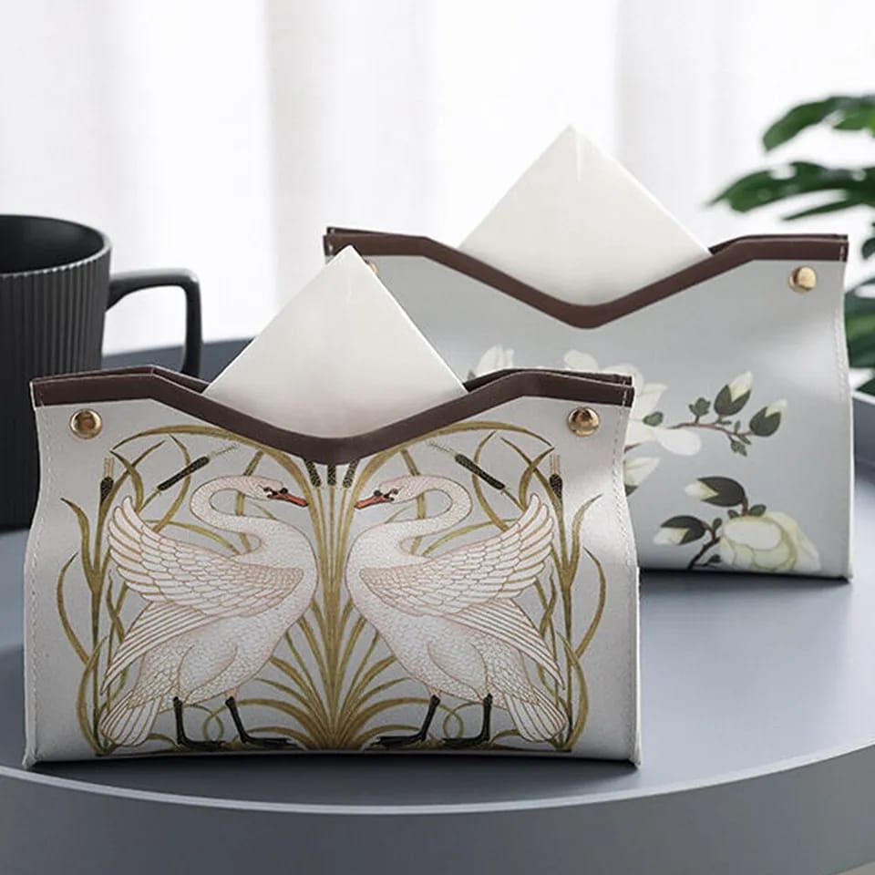 Tissue Box Organizer - (2 pcs) Versatile Storage for Home, Car, and Office - Enkaji Households