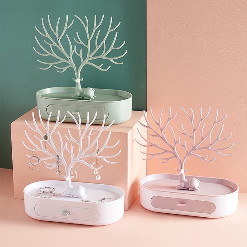 Tree Jewelry Organizer with Drawer - Enkaji Households