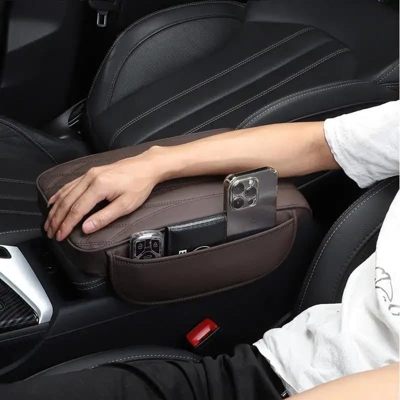 Universal Car Armrest Pad with Side Storage Organizer – Premium Comfort and Convenience - Enkaji Households