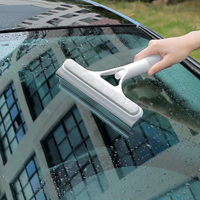 Window Squeegee 3 - in - 1 Window Cleaning Tool for Shower, Car, and Windows - Enkaji Households