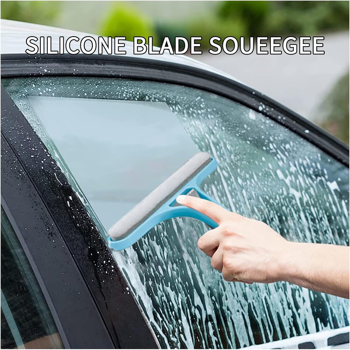 Window Squeegee 3 - in - 1 Window Cleaning Tool for Shower, Car, and Windows - Enkaji Households